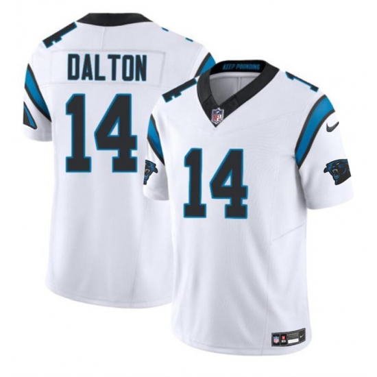 Men's Carolina Panthers #14 Andy Dalton White 2024 F.U.S.E. Vapor Limited Stitched Football Jersey - Ujersey