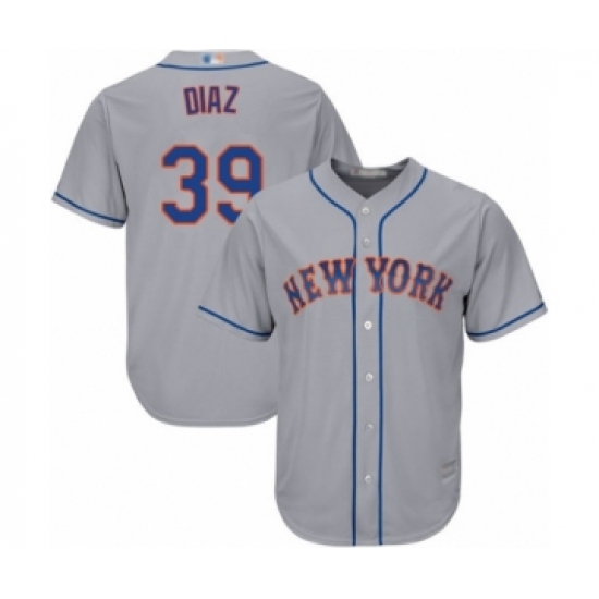 Youth New York Mets #39 Edwin Diaz Authentic Grey Road Cool Base Baseball Jersey - Ujersey