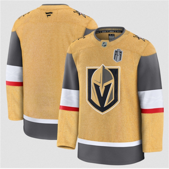 Men's Vegas Golden Knights Blank Gold 2026 Stanley Cup Final Home Stitched Hockey Jersey - Ujersey