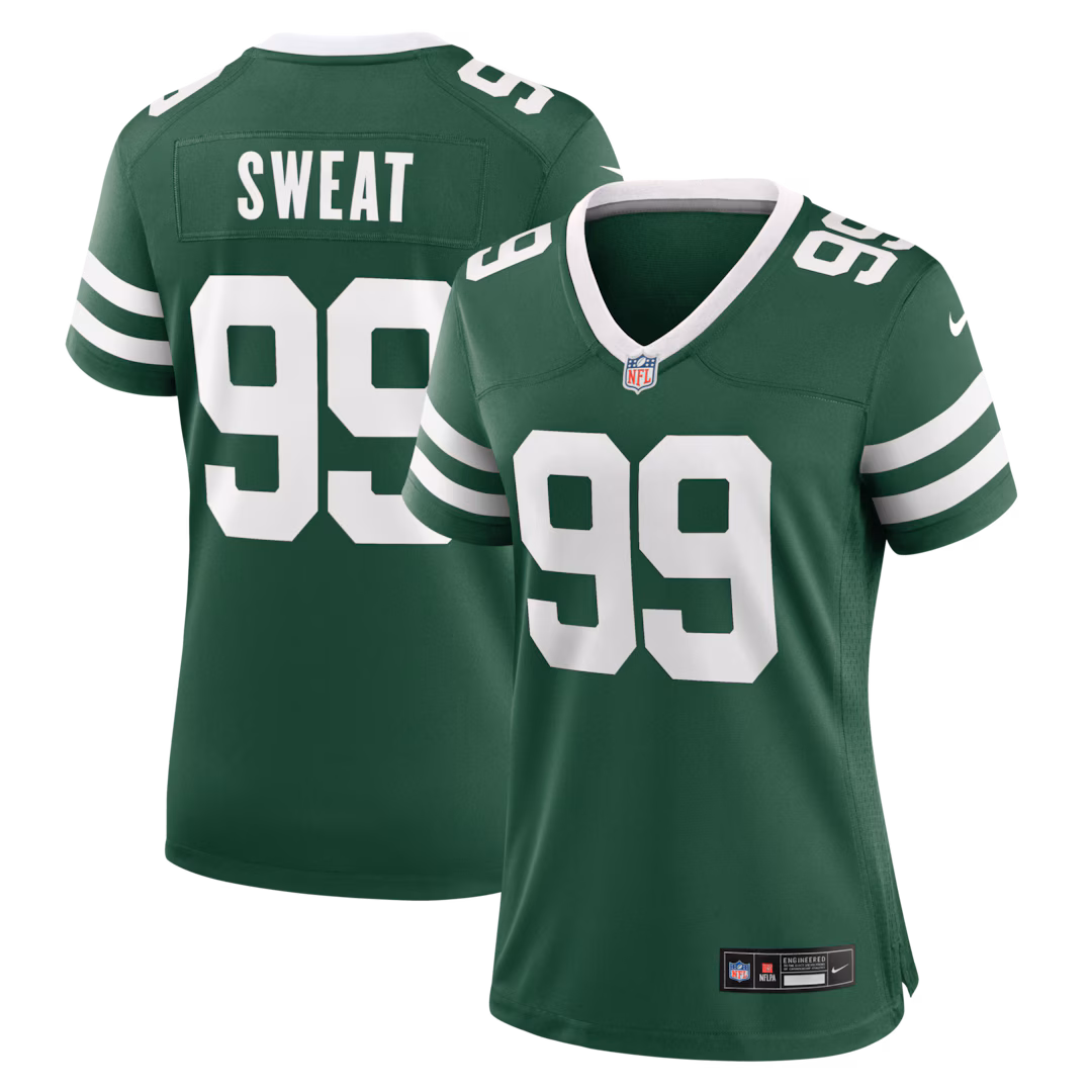 Women's New York Jets T'Vondre Sweat Nike Legacy Green Team Game Jersey