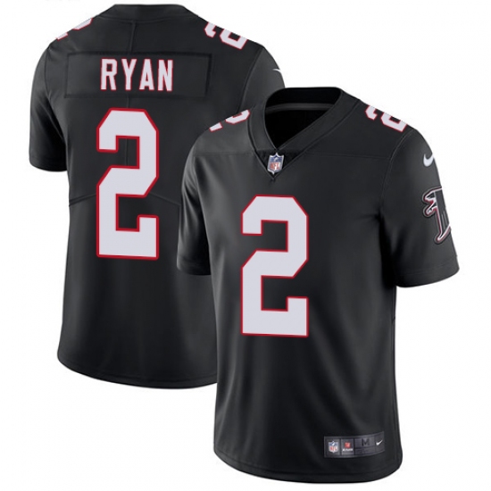 Youth Nike Atlanta Falcons #2 Matt Ryan Black Alternate Vapor Untouchable Limited Player NFL Jersey - Ujersey