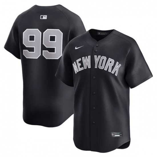 Men's New York Yankees #99 Aaron Judge Black Alternate Limited Stitched Baseball Jersey