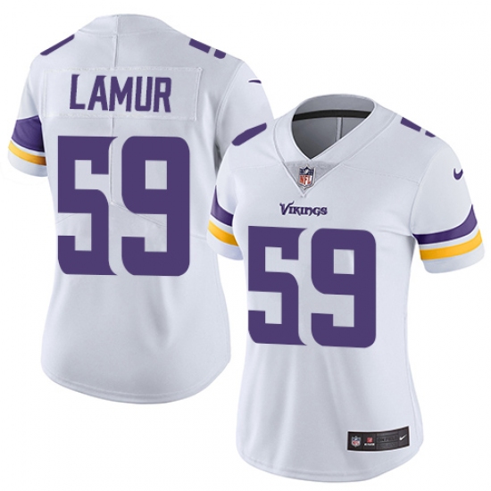 Women's Nike Minnesota Vikings #59 Emmanuel Lamur Elite White NFL Jersey - Ujersey