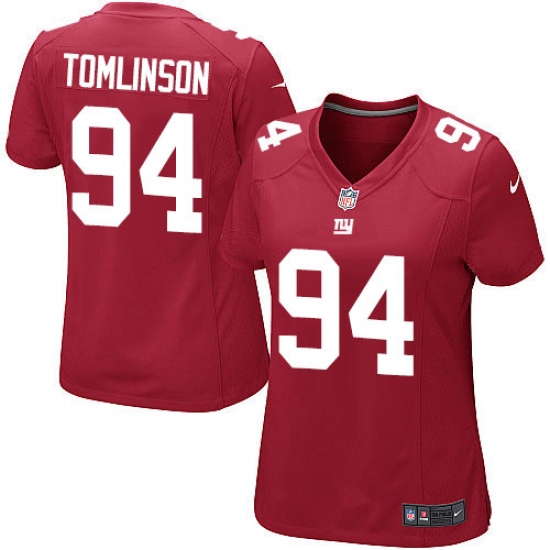 Women's Nike New York Giants #94 Dalvin Tomlinson Game Red Alternate NFL Jersey - Ujersey
