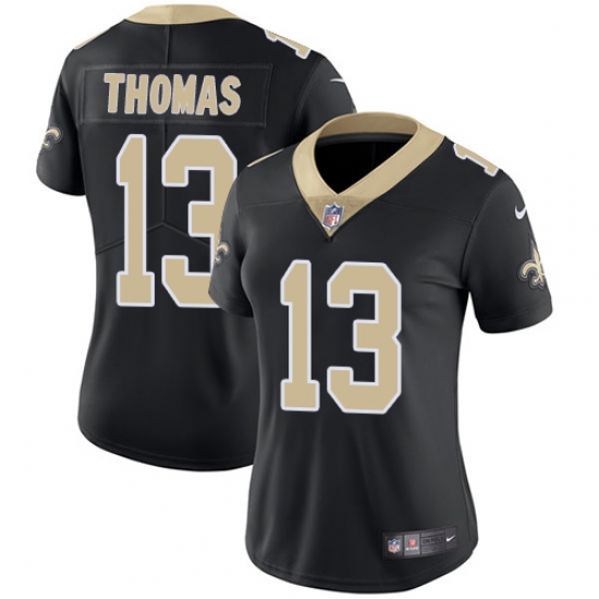 Women's Nike New Orleans Saints #13 Michael Thomas Black Team Color Vapor Untouchable Limited Player NFL Jersey - Ujersey