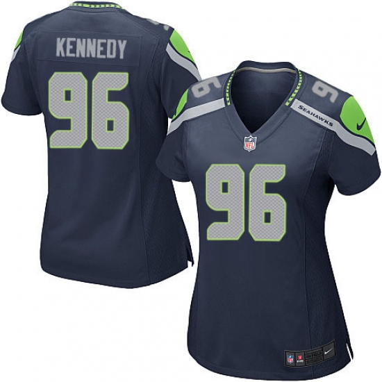 Women's Nike Seattle Seahawks #96 Cortez Kennedy Game Steel Blue Team Color NFL Jersey - Ujersey