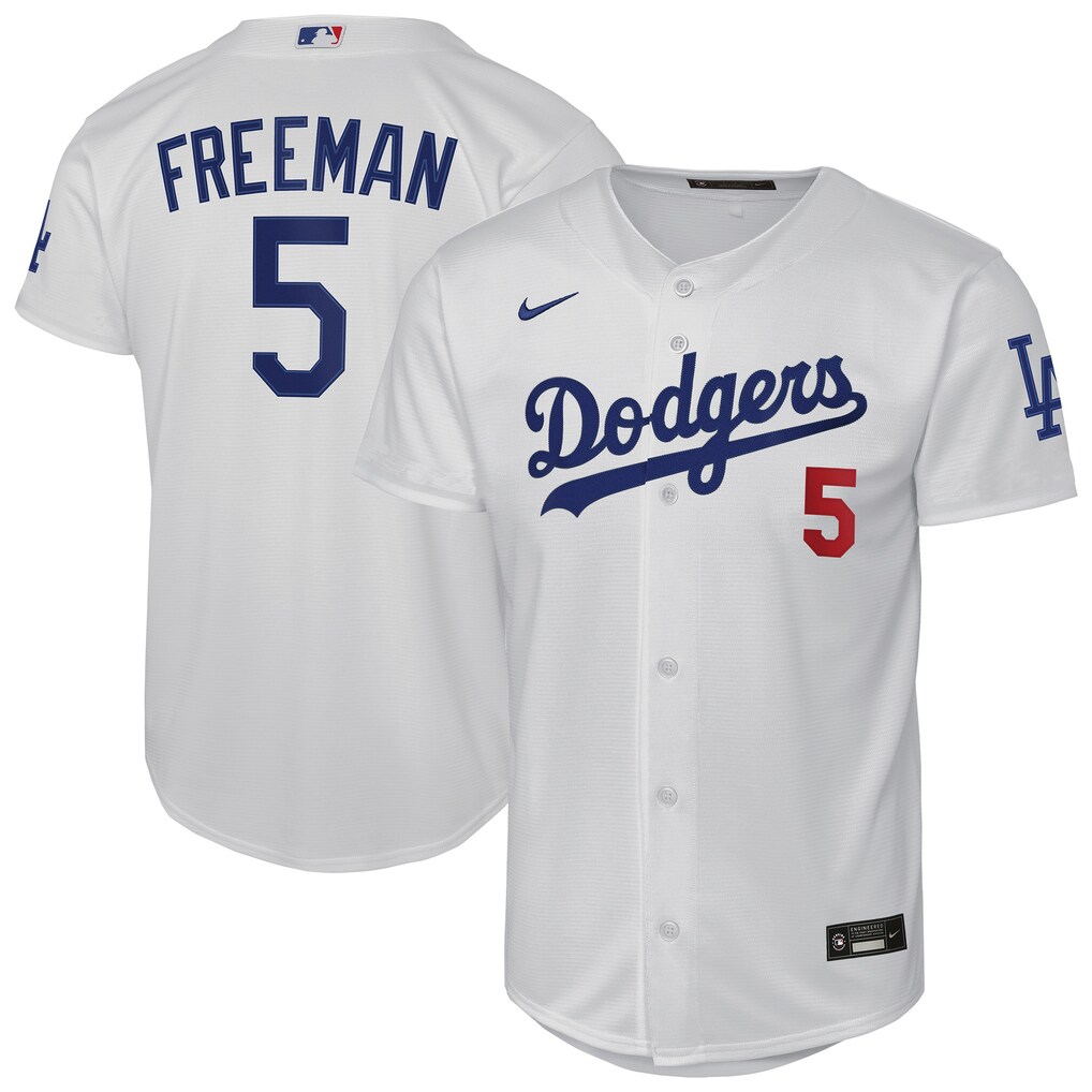 Youth Los Angeles Dodgers Freddie Freeman Nike White Home Stadium Jersey - Ujersey