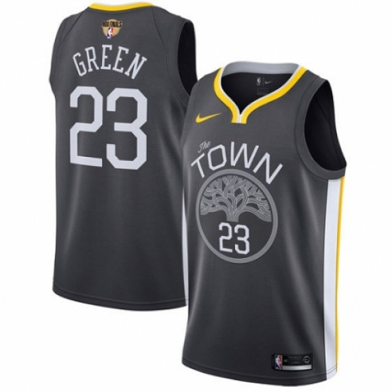 Youth Nike Golden State Warriors #23 Draymond Green Swingman Black Alternate 2018 NBA Finals Bound NBA Jersey - Statement Edition - Ujersey