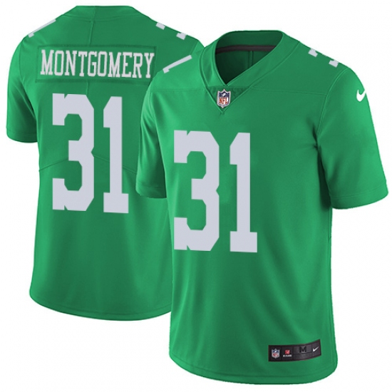 Youth Nike Philadelphia Eagles #31 Wilbert Montgomery Limited Green Rush Vapor Untouchable NFL Jersey - Ujersey