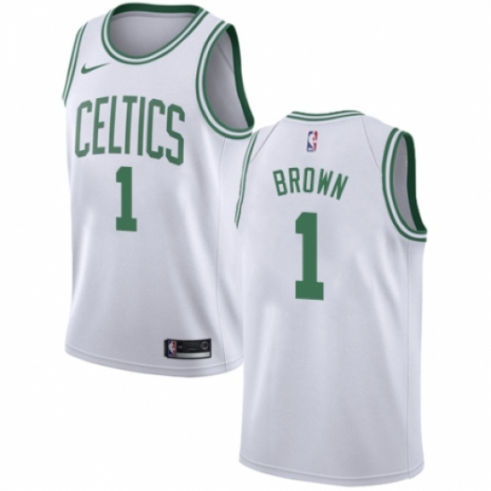 Men's Nike Boston Celtics #1 Walter Brown Authentic White NBA Jersey - Association Edition - Ujersey
