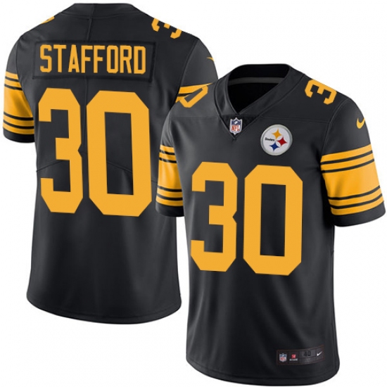 Youth Nike Pittsburgh Steelers #39 Daimion Stafford Limited Black Rush Vapor Untouchable NFL Jersey - Ujersey