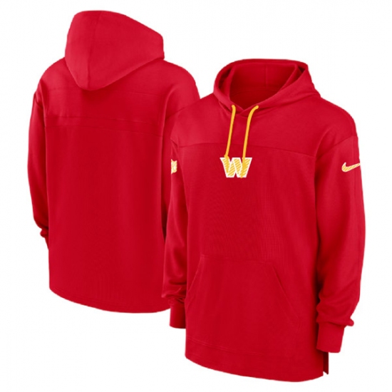 Men's Washington Commanders Red Performance Pullover Hoodie - Ujersey