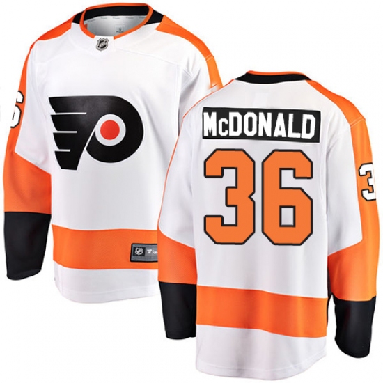 Men's Philadelphia Flyers #36 Colin McDonald Fanatics Branded White Away Breakaway NHL Jersey - Ujersey