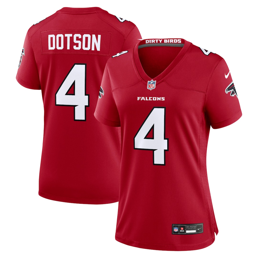 Women's Atlanta Falcons Jahan Dotson Nike Red Team Game Jersey