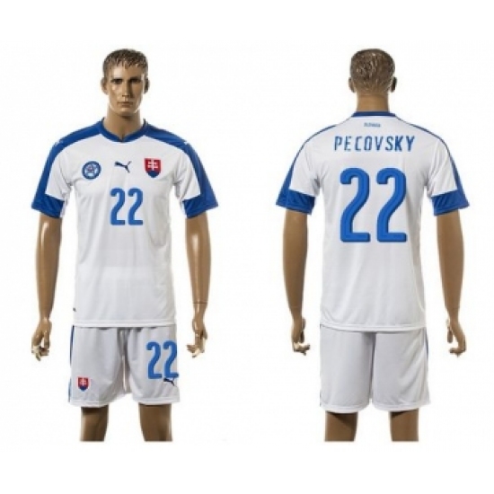 Slovakia #22 Pecovsky Home Soccer Country Jersey