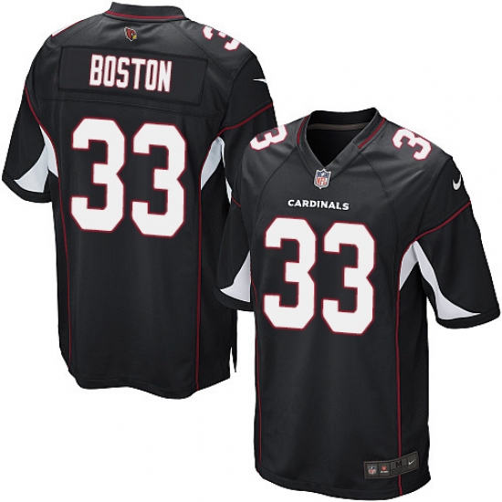 Men's Nike Arizona Cardinals #33 Tre Boston Game Black Alternate NFL Jersey - Ujersey