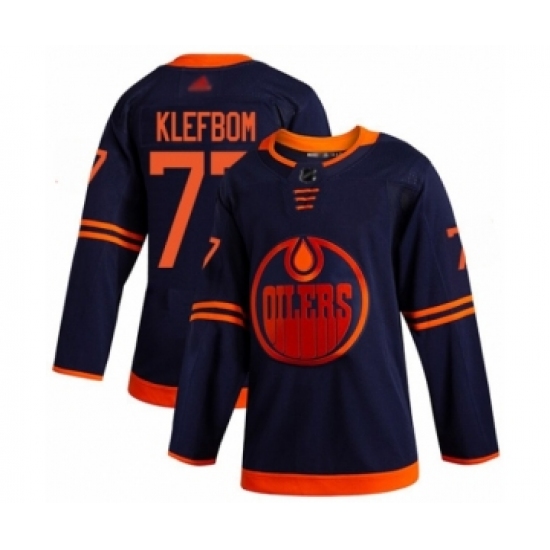 Youth Edmonton Oilers #77 Oscar Klefbom Authentic Navy Blue Alternate Hockey Jersey - Ujersey