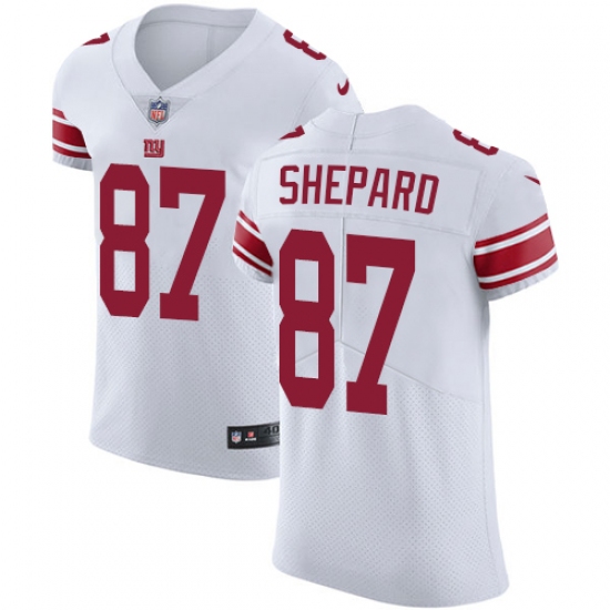 Men's Nike New York Giants #87 Sterling Shepard White Vapor Untouchable Elite Player NFL Jersey - Ujersey