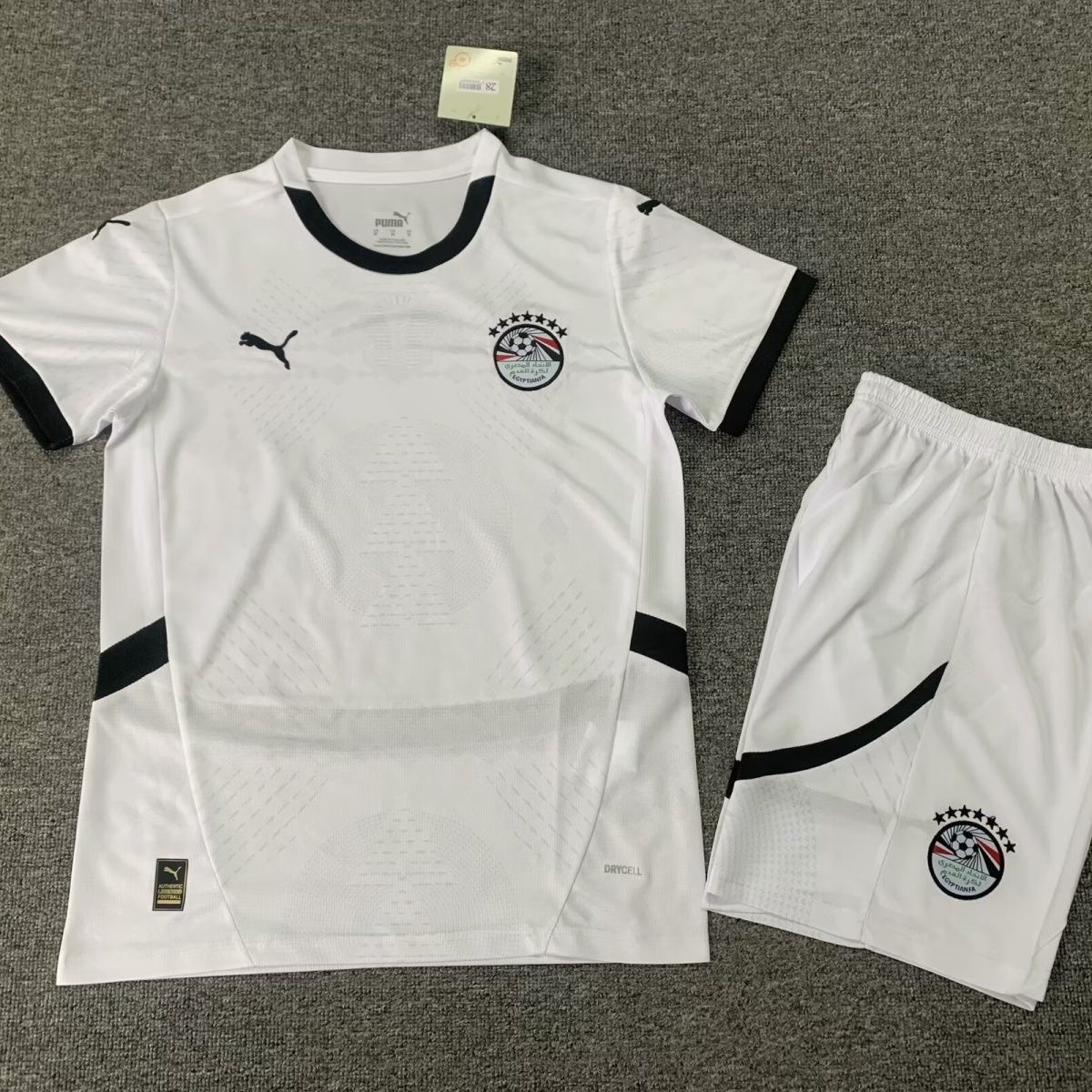 Egypt Soccer Jersey Away Kids Kit Jersey+Shorts 2024-25 - Ujersey NHL