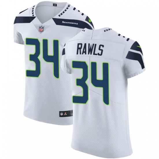 Men's Nike Seattle Seahawks #34 Thomas Rawls White Vapor Untouchable Elite Player NFL Jersey - Ujersey