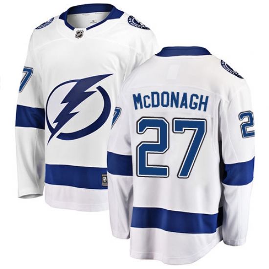 Men's Tampa Bay Lightning #27 Ryan McDonagh Fanatics Branded White Away Breakaway NHL Jersey - Ujersey
