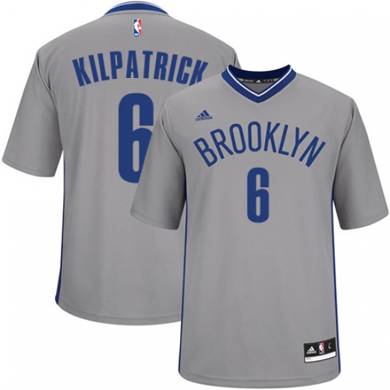 Men's Adidas Brooklyn Nets #6 Sean Kilpatrick Swingman Gray Alternate NBA Jersey - Ujersey