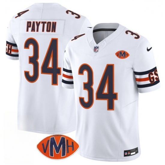 Men's Chicago Bears #34 Walter Payton White 2025 F.U.S.E. With VMH Vapor Untouchable Limited Football Stitched Jersey - Ujersey