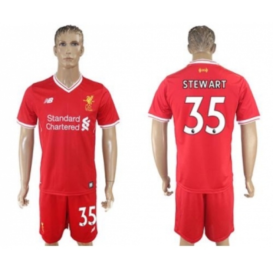 Liverpool #35 Stewart Red Home Soccer Club Jersey