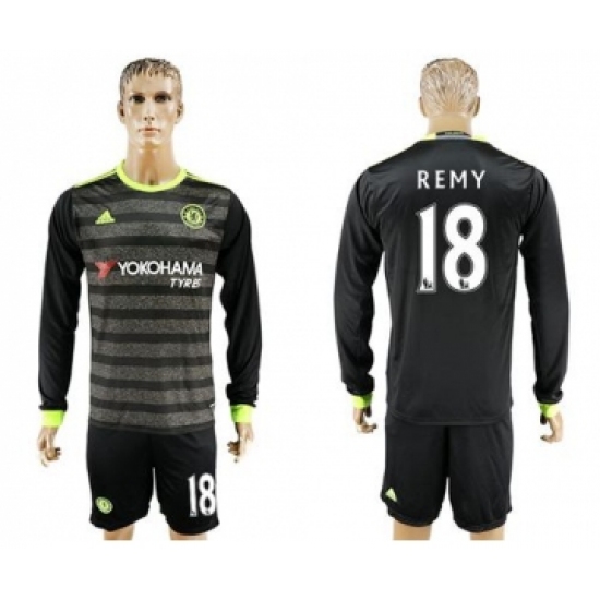Chelsea #18 Remy Sec Away Long Sleeves Soccer Club Jersey