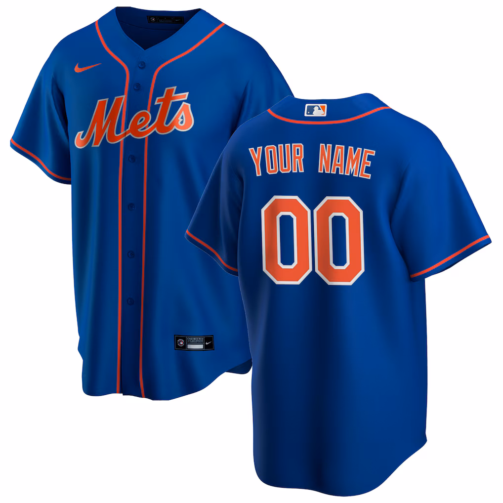 Men's New York Mets Nike Royal Alternate Replica Pick-A-Player Custom Jersey - Ujersey