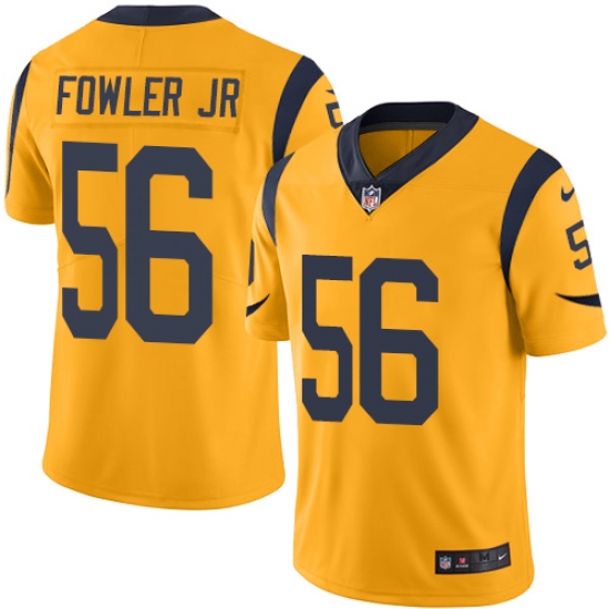 Youth Nike Los Angeles Rams #56 Dante Fowler Jr Limited Gold Rush Vapor Untouchable NFL Jersey - Ujersey