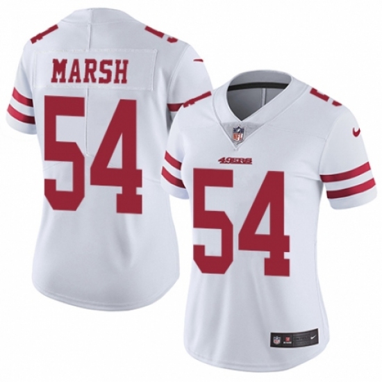 Women's Nike San Francisco 49ers #54 Cassius Marsh White Vapor Untouchable Limited Player NFL Jersey - Ujersey
