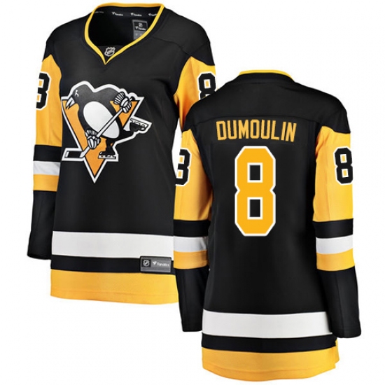 Women's Pittsburgh Penguins #8 Brian Dumoulin Fanatics Branded Black Home Breakaway NHL Jersey - Ujersey