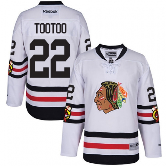 Youth Reebok Chicago Blackhawks #22 Jordin Tootoo Authentic White 2017 Winter Classic NHL Jersey - Ujersey