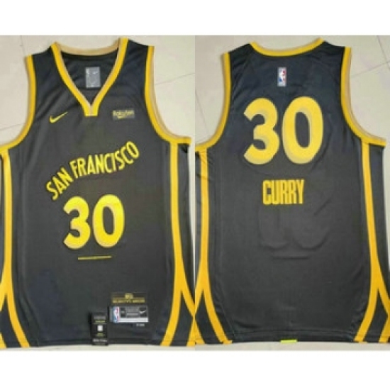 Men's Golden State Warriors #30 Stephen Curry Back 2023 City Edition Swingman Sponsor Stitched Jersey - Ujersey