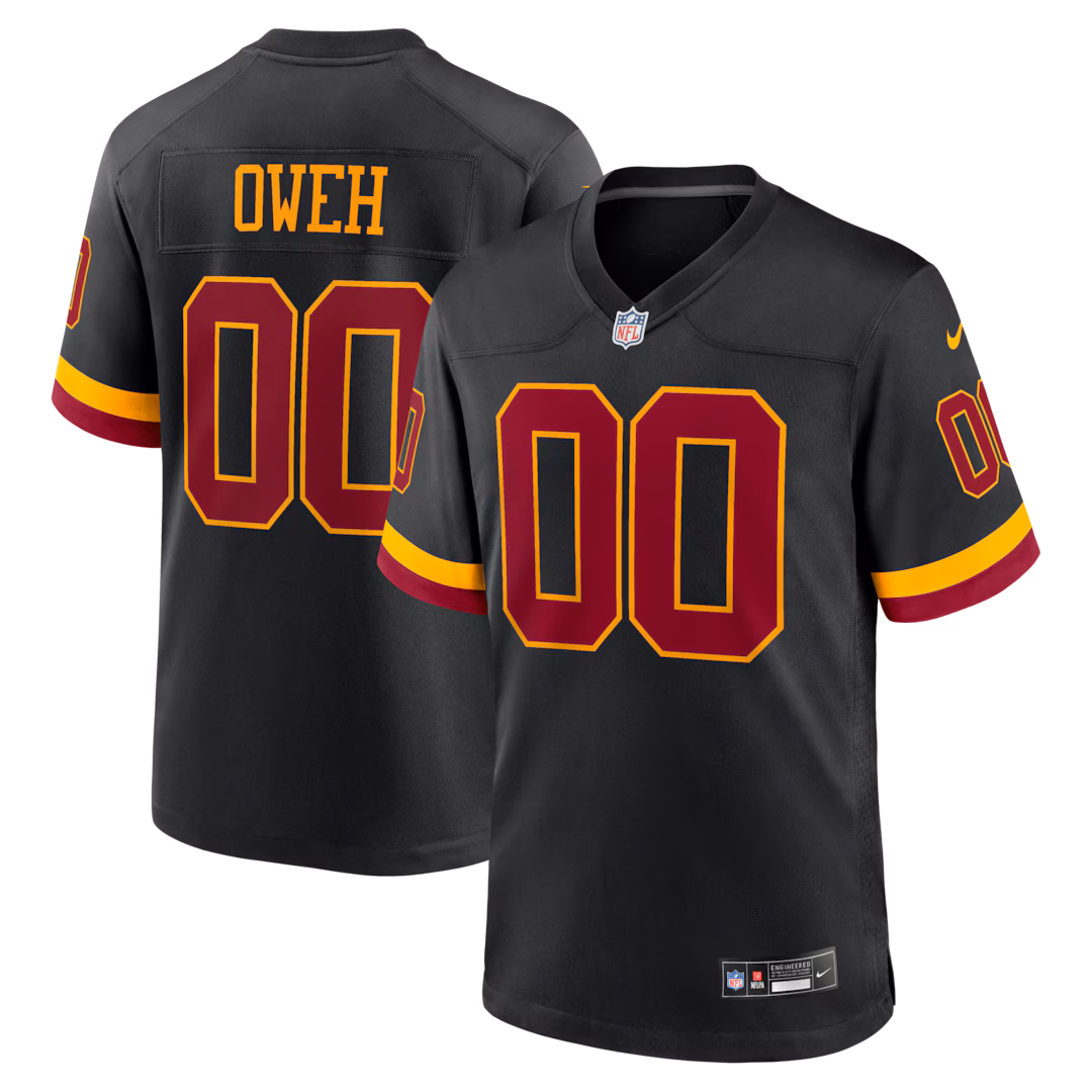 Men's Washington Commanders Odafe Oweh Nike Black Hail Raiser Alternate Game Jersey