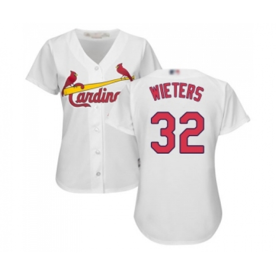 Women's St. Louis Cardinals #32 Matt Wieters Replica White Home Cool Base Baseball Jersey - Ujersey