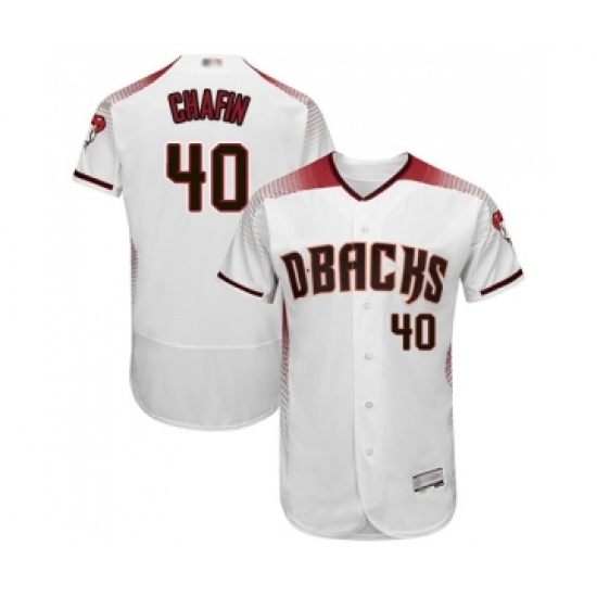 Men's Arizona Diamondbacks #40 Andrew Chafin White Home Authentic Collection Flex Base Baseball Jersey - Ujersey