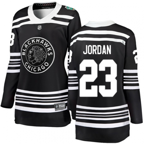 Women's Chicago Blackhawks #23 Michael Jordan Black 2019 Winter Classic Fanatics Branded Breakaway NHL Jersey - Ujersey