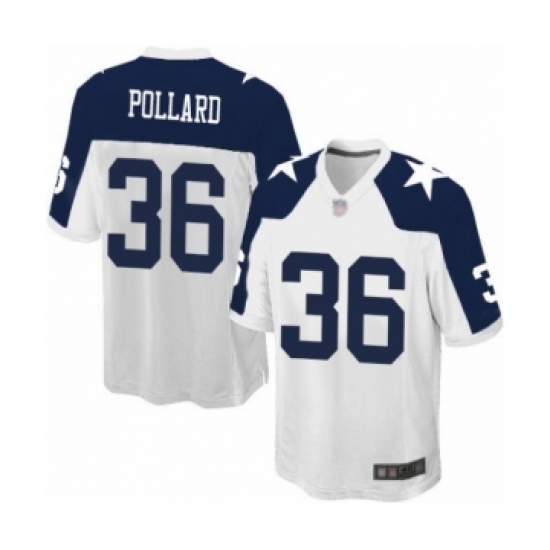 Men's Dallas Cowboys #36 Tony Pollard Game White Throwback Alternate Football Jersey - Ujersey