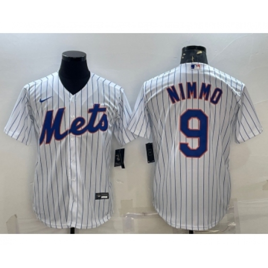 Men's New York Mets #9 Brandon Nimmo White Cool Base Stitched Baseball Jersey - Ujersey