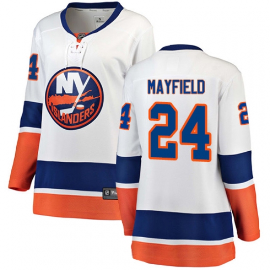 Women's New York Islanders #24 Scott Mayfield Fanatics Branded White Away Breakaway NHL Jersey - Ujersey