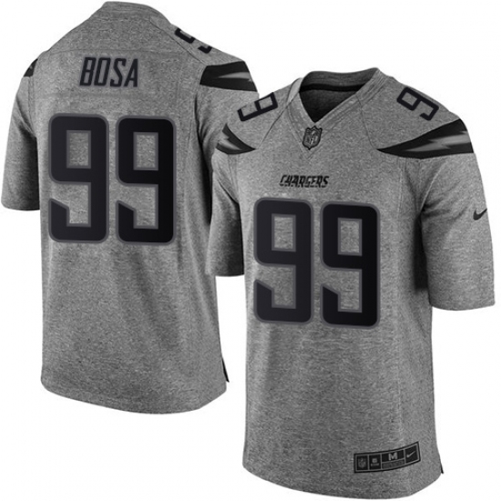 Men's Nike Los Angeles Chargers #99 Joey Bosa Limited Gray Gridiron NFL Jersey - Ujersey