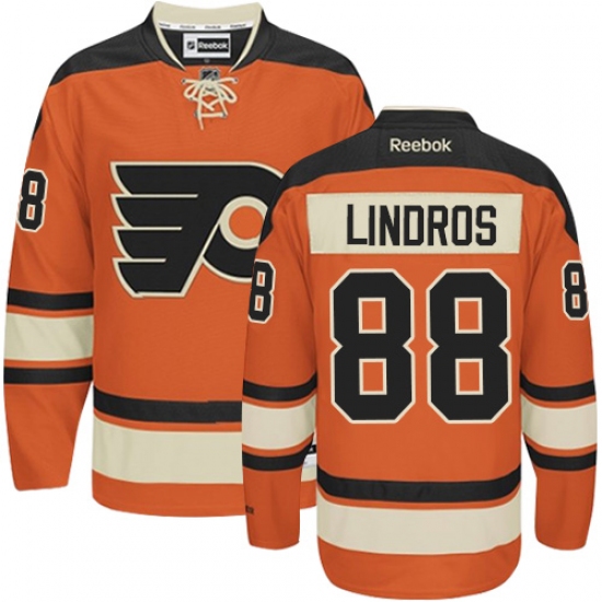 Youth Reebok Philadelphia Flyers #88 Eric Lindros Authentic Orange New Third NHL Jersey