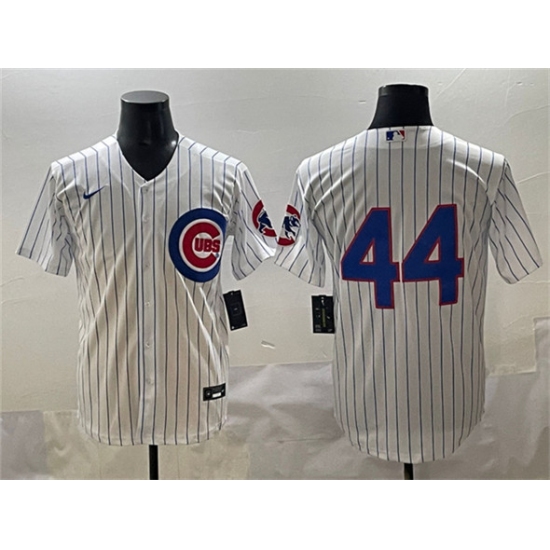 Men's Chicago Cubs #44 Anthony Rizzo White Cool Base Stitched Baseball Jersey - Ujersey