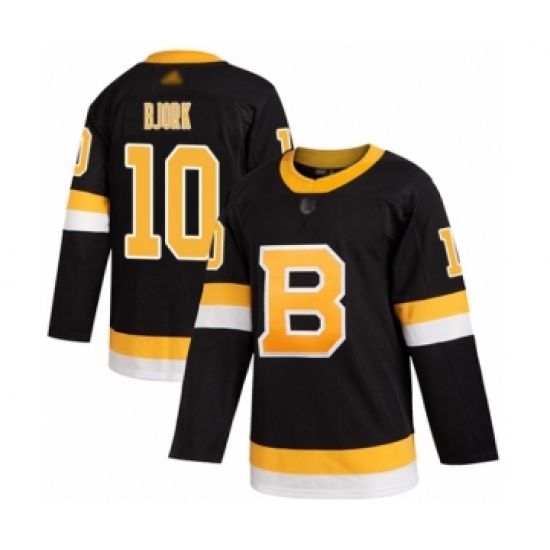 Youth Boston Bruins #10 Anders Bjork Authentic Black Alternate Hockey Jersey - Ujersey
