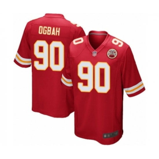 Men's Kansas City Chiefs #90 Emmanuel Ogbah Game Red Team Color Football Jersey - Ujersey