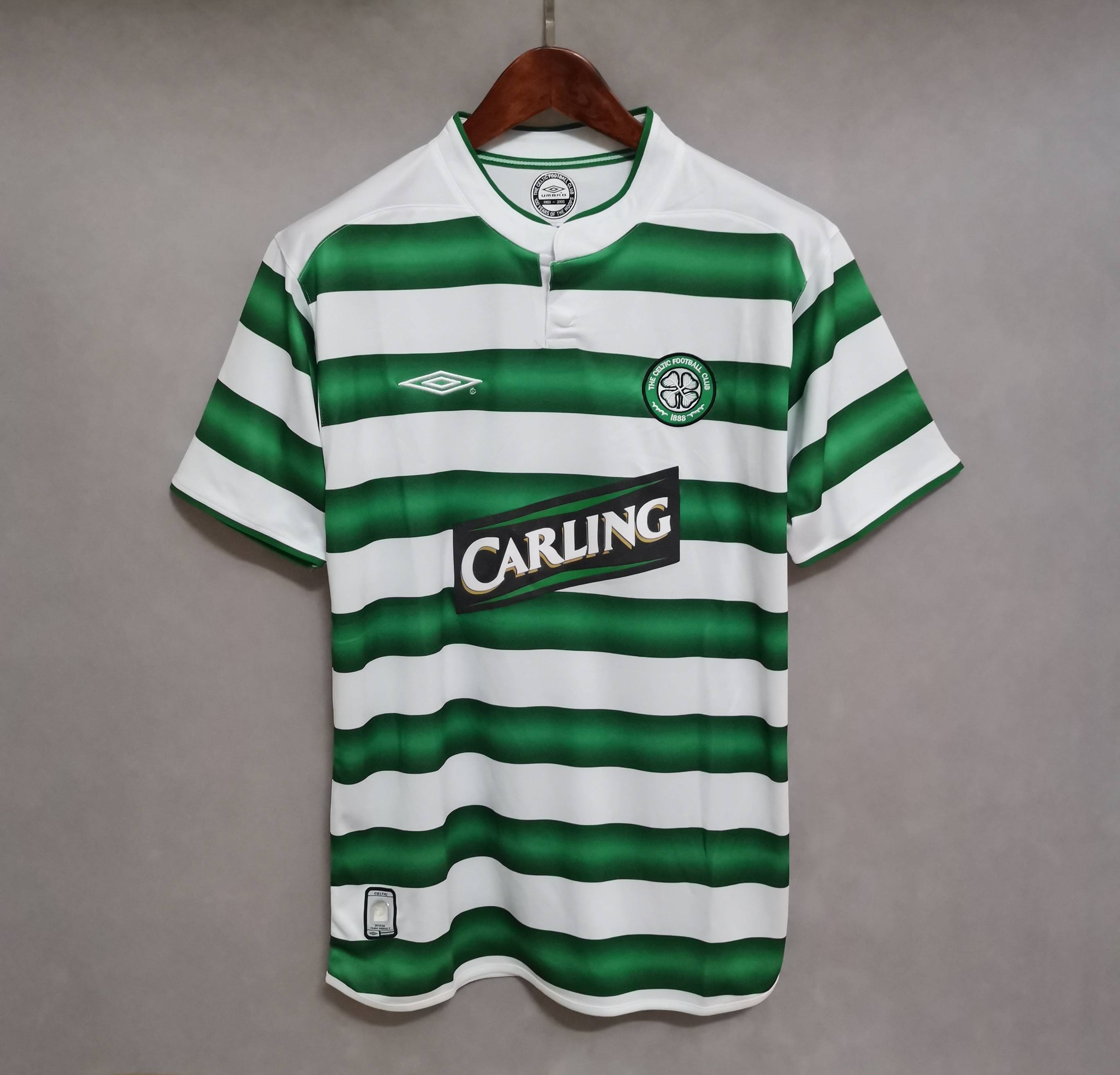 Celtic Retro Soccer Jersey Home Custom Shirt 2003/04 - ujerseystore
