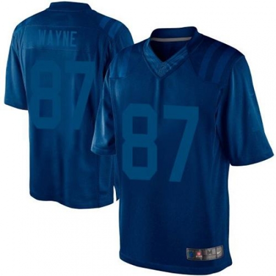 Men's Nike Indianapolis Colts #87 Reggie Wayne Royal Blue Drenched Limited NFL Jersey - Ujersey