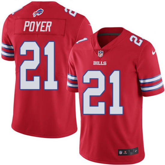 Men's Nike Buffalo Bills #21 Jordan Poyer Elite Red Rush Vapor Untouchable NFL Jersey - Ujersey